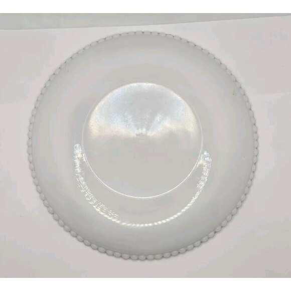 Westmorland Milk Glass Beaded Hobnail Apple 7.5" Salad Plate MCM Hand Painted - Picture 2 of 8